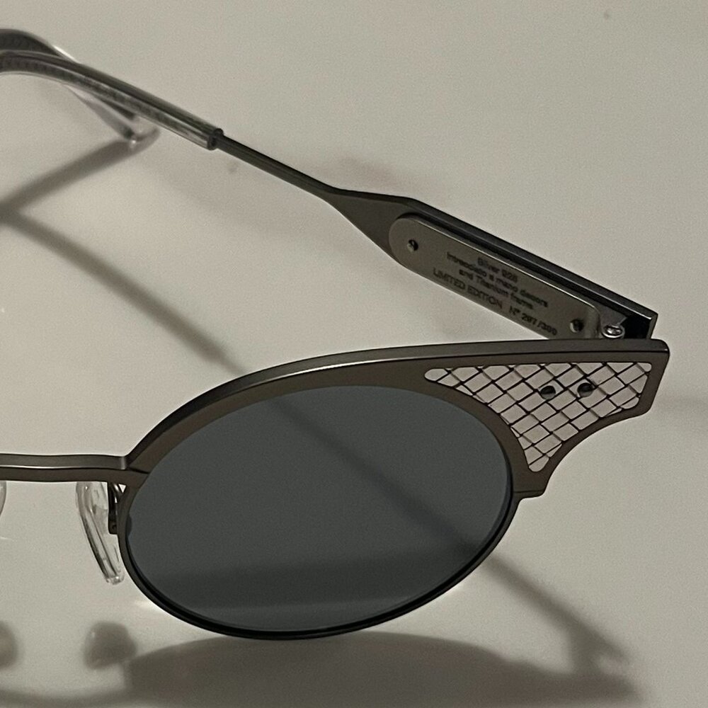 Bottega Veneta BV15 Limited Edition 297/300 Sterling Silver Titanium Sunglasses - Picture 6 of 10